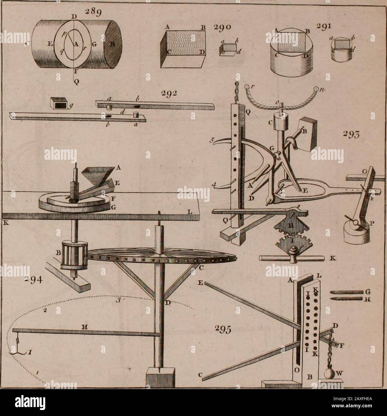 Les principes de la mécanique : expliquer et démontrer les lois générales de mouvement, les lois de la gravité, le mouvement des corps descendants, des projectiles, des puissances mécaniques, des pendules, des centres de gravité, &cstrength et du stress du bois, de l'hydrostatique et de la construction de machines : un travail très nécessaire pour être connu, par tous les messieurs, et d'autres, que le désir d'avoir un aperçu des œuvres de la nature et de l'art : et extrêmement utile à toutes sortes d'artisans, en particulier aux architectes, ingénieurs, navires, millénaires, horlogers, &cor tout ce qui fonctionne de façon mécanique : illustré par la quarante-ème Banque D'Images