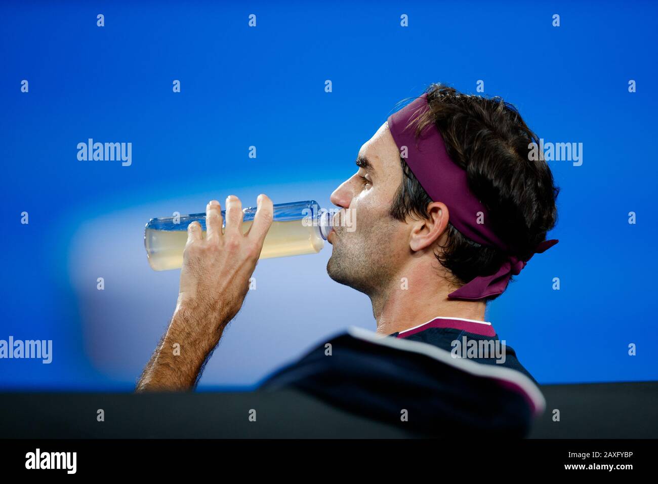Roger FEDERER (SUI) lors de l'Open d'Australie 2020 Banque D'Images