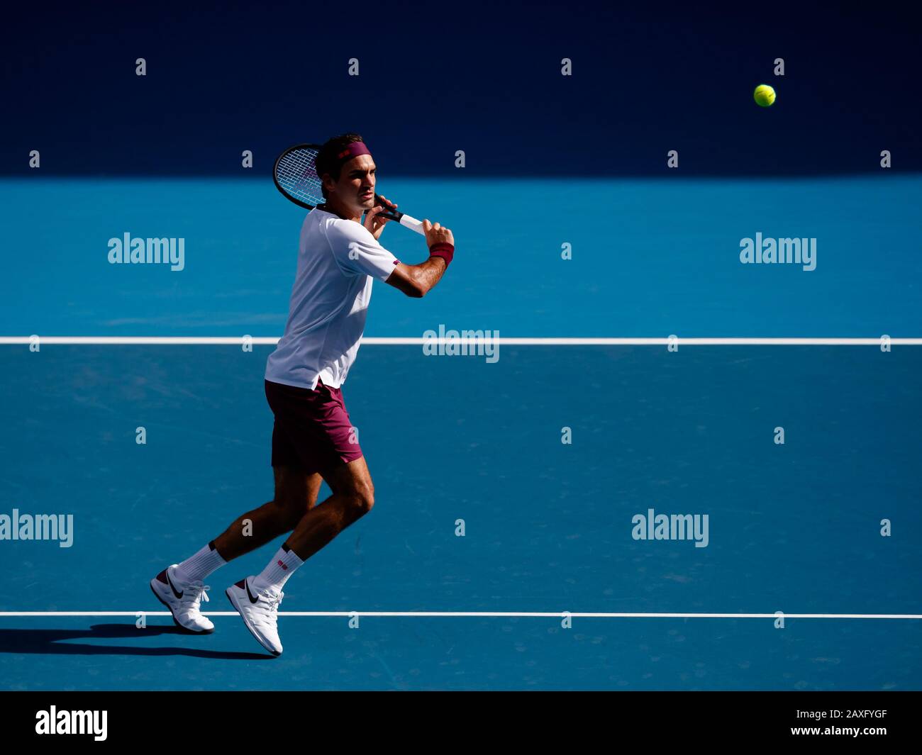 Roger FEDERER (SUI) lors de l'Open d'Australie 2020 Banque D'Images