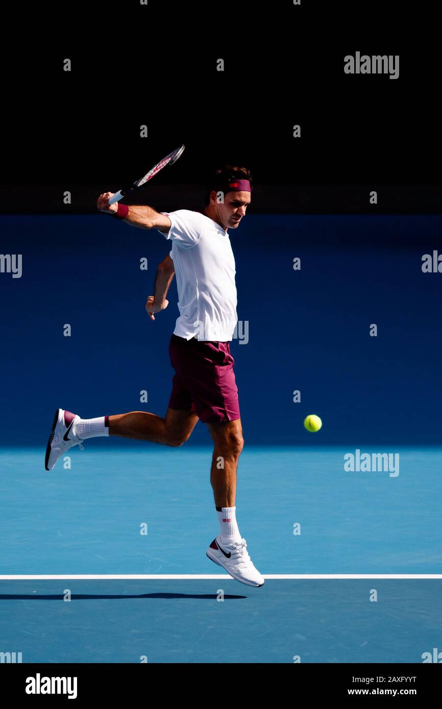 Roger FEDERER (SUI) lors de l'Open d'Australie 2020 Banque D'Images