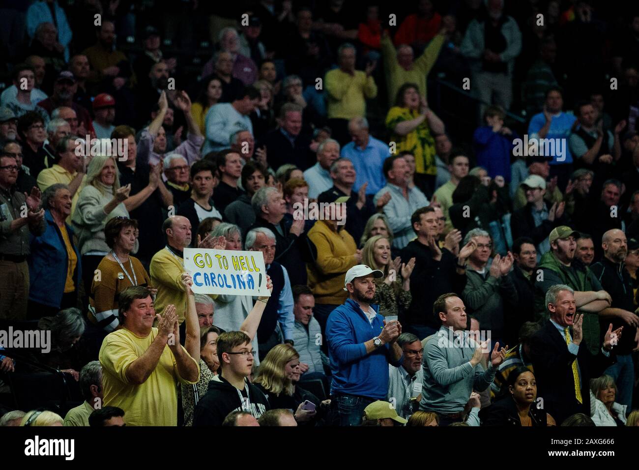 Winston-Salem, Caroline du Nord, États-Unis. 11 février 2020. Le match de basket-ball de l'ACC au LJVM Coliseum de Winston-Salem, Caroline du Nord. (Scott Kinser/Cal Sport Media). Crédit: Csm/Alay Live News Banque D'Images
