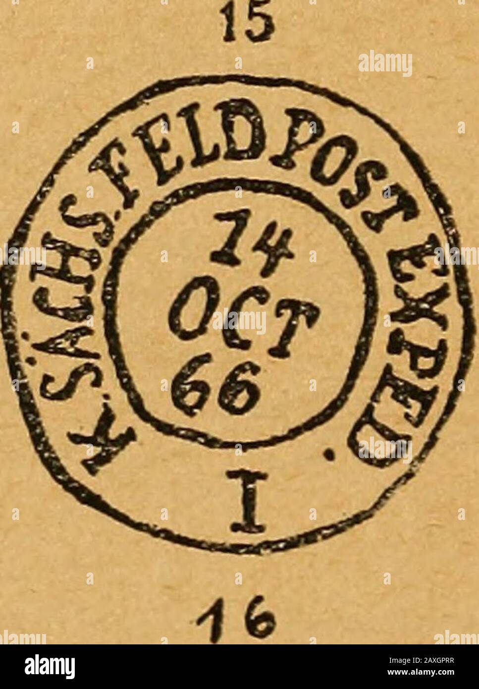 Praktisches Handbuch der Freimarken des königreichs Sachsen und des Herzogtums Sachsen-Altenburg .. . Bf ! S.N°1 25/VI RETH1/V*60. 13 14 c DAHLEM28/IX*65. 10 Dresdner Langstempcl. 11—12 Stadtpoststempel. 13—15Stempel der Briessammlungen. 16 Feldpoststempel. 31 3.Dreipfennigmarke grün von 1851. Beer der langen Kursdauer dieser Marke kommen allemöglichen Enwertungsarten vor. Besondere Beachtungverdienen: Federstrich-, rote und blaue Entwertungen, sowieder alte, Fast quadratische Dresdner Stadtpoststempel (s.Abb.)und der Einzeiler „Leipzig (s... ABB.) à Zierschrift. 4.Kopf Ausgäbe König Friedrich Banque D'Images