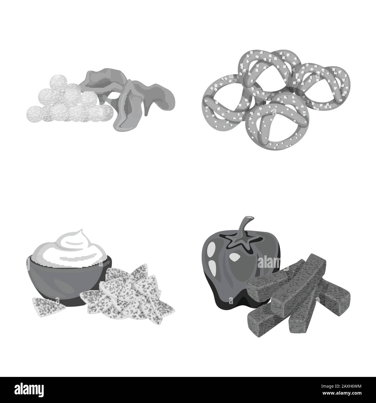 Objet isolé de goût et logo de cuisson. Ensemble de saveurs et de l'icône vectorielle saisonnière pour le stock. Illustration de Vecteur