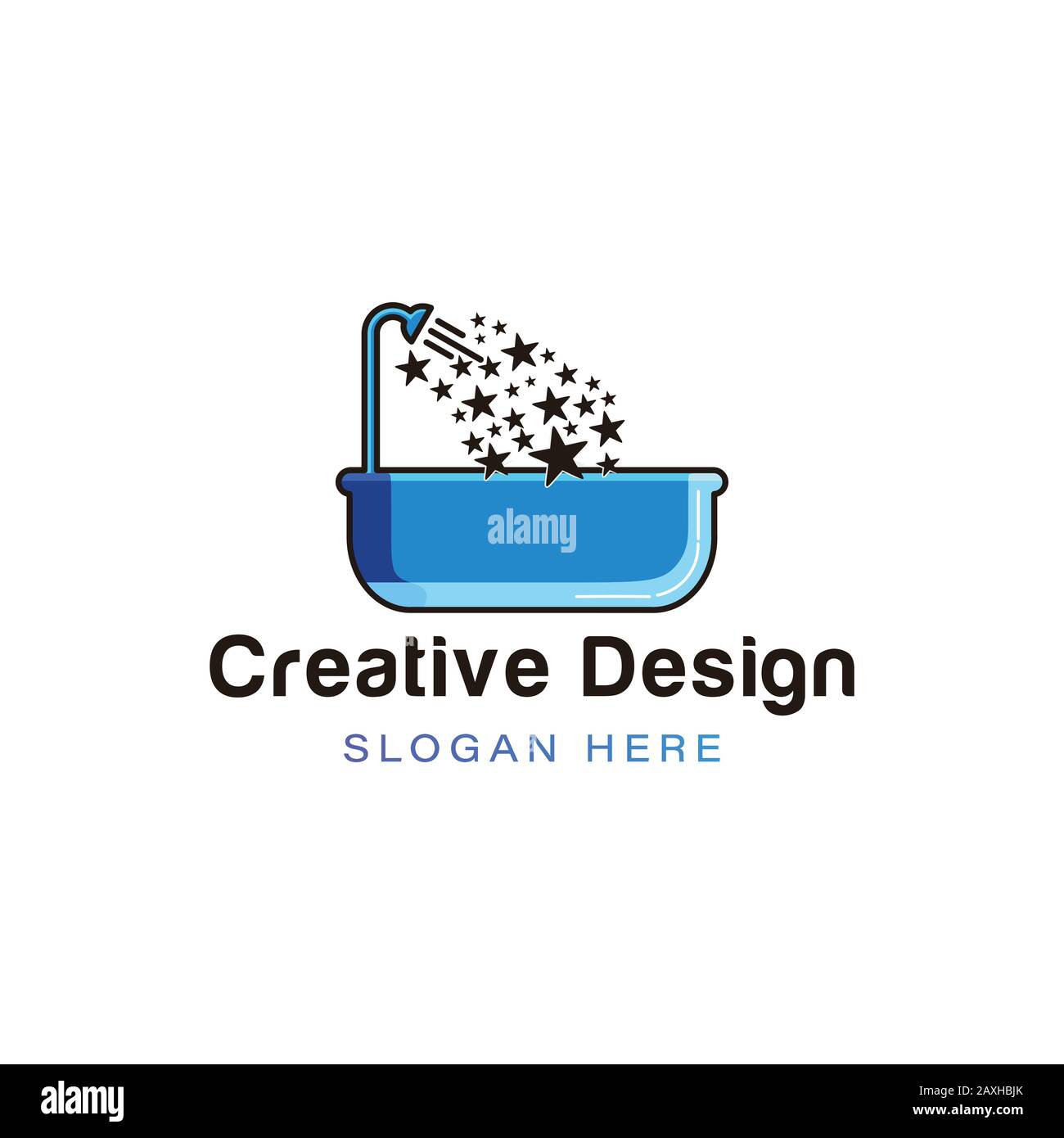 Meilleures Idées de logo de bain. Logo inspiration. Illustration Du Vecteur De Modèle. Isolé Sur Fond Blanc Illustration de Vecteur