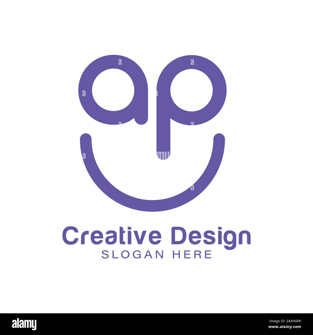 Lunettes de sourire logo Idées. Logo inspiration. Illustration Du Vecteur De Modèle. Isolé Sur Fond Blanc Illustration de Vecteur