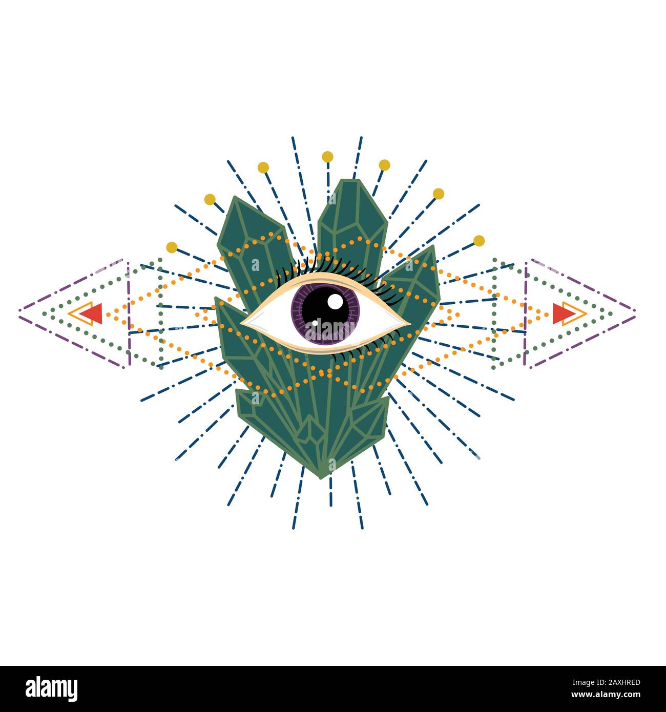 Illustration vectorielle d'un occulte Ou d'un œil masonique Illustration de Vecteur