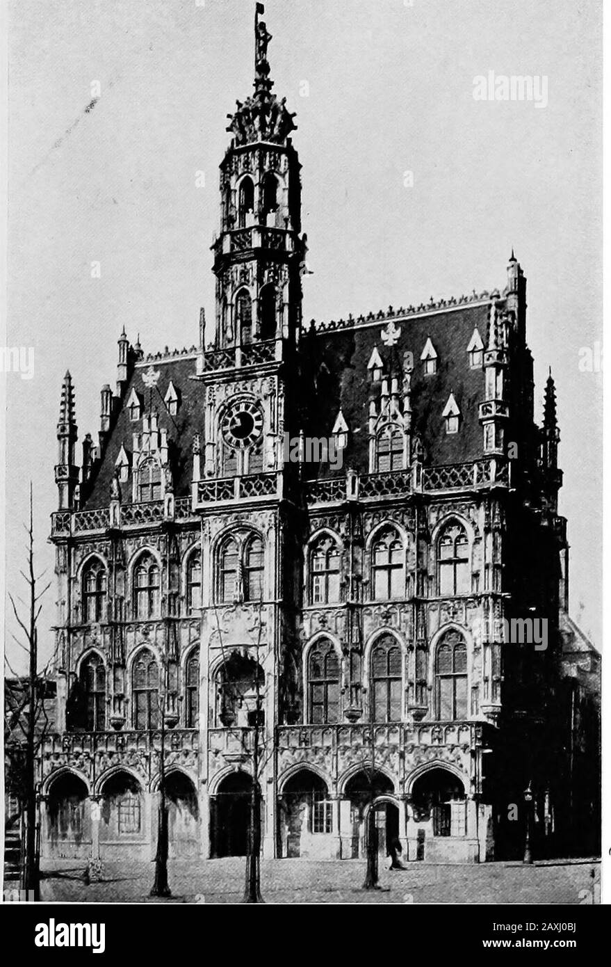 Une histoire de la Belgique de l'invasion romaine à ce jour . y Jean de Valenciennes, ni dans ceux de Bruxelles (1402 à 1444), construit par Jacques vanThienen et Jean de Ruysbroeck, Ou de Louvain, complété en 1448 par Matthieu de Layens, sans terre dans les jolis bâtiments municipaux d'Oudenardeor détruit Arras, peut-on trouver n'importe quelle adecatereprésentation du merveilleux mouvement intellectuel et artistique qui a placé les Pays-Bas, au cours du XVe siècle, à la tête de la civilisation nord-européenne. Ceci peut être réalisé par une étude soigneuse des images de la période, généralement connue sous le nom Banque D'Images