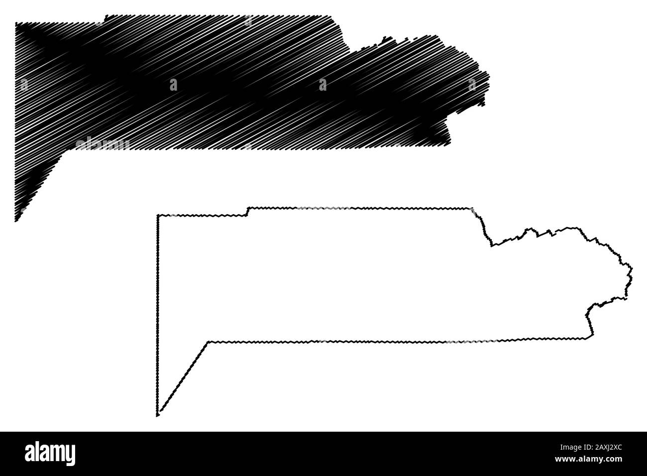 Dolores County, Colorado (États-Unis County, États-Unis d'Amérique,USA, États-Unis, US) map vector illustration gribouillage, croquis Dolores site Illustration de Vecteur