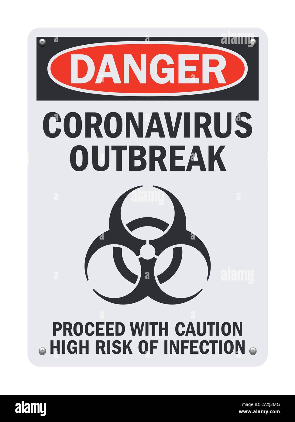 Illustration vectorielle du signe de danger De L'Éclosion de coronavirus Illustration de Vecteur