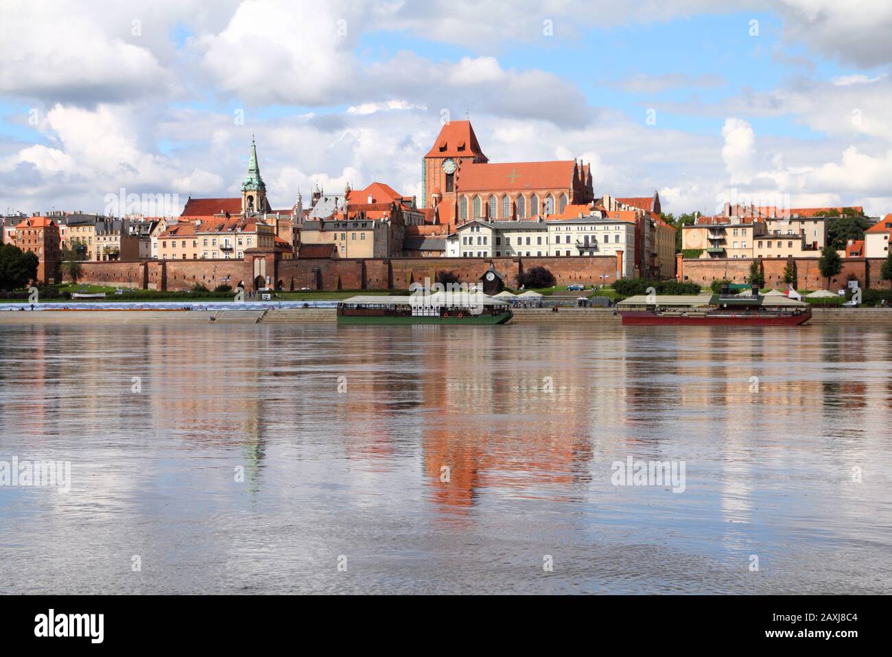 Pologne - Torun, ville divisée par la rivière Vistule entre occidentale et Kuyavia régions. La vieille ville médiévale est un UNESCO World Heritage Site. Banque D'Images