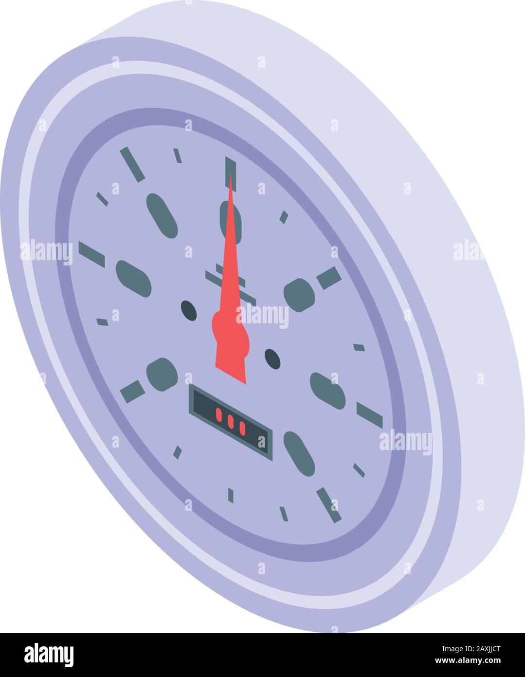 Icône de compteur de vitesse de course, style isométrique Illustration de Vecteur