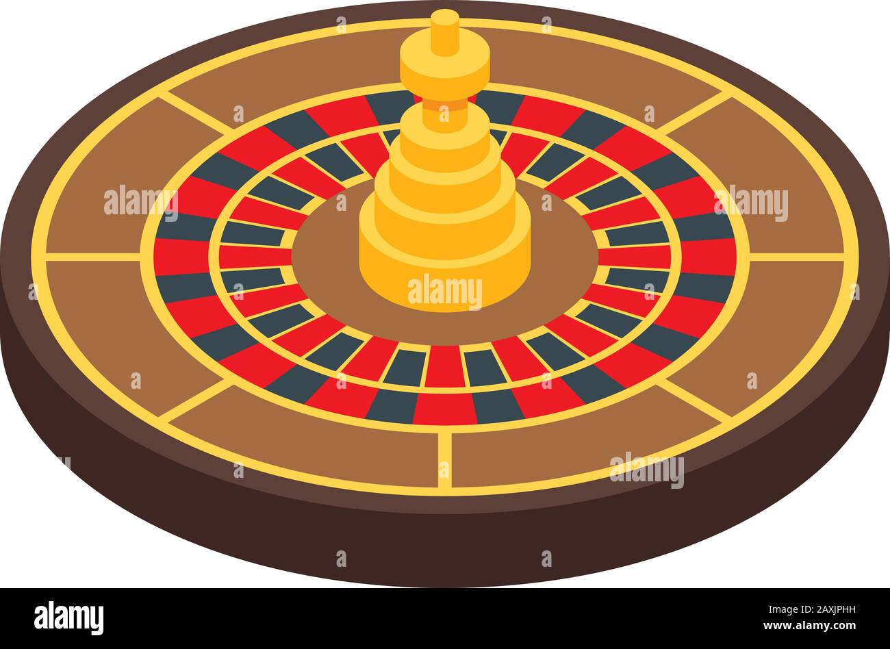 Icône de roulette de poker, style isométrique Illustration de Vecteur