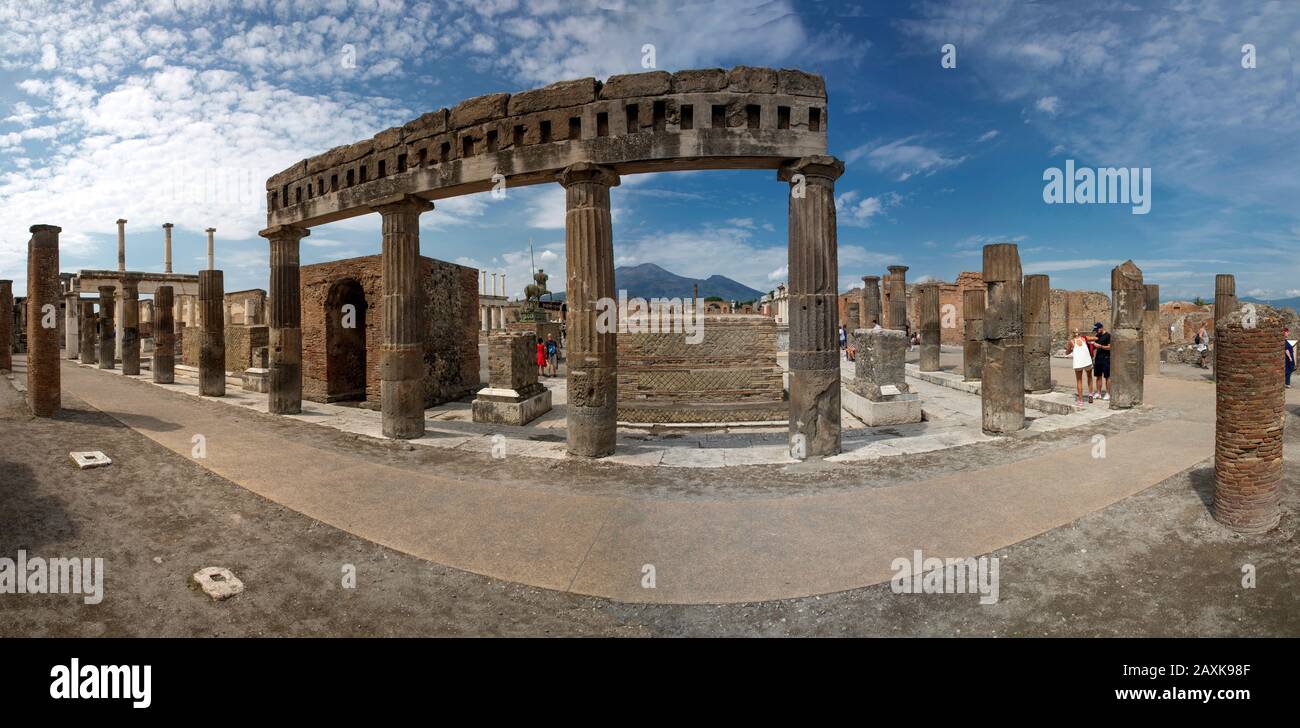 Stadt Pompei, mort 79 n. Chr. Von der Asche des Vulkan Vesuv begraben wurde. Banque D'Images