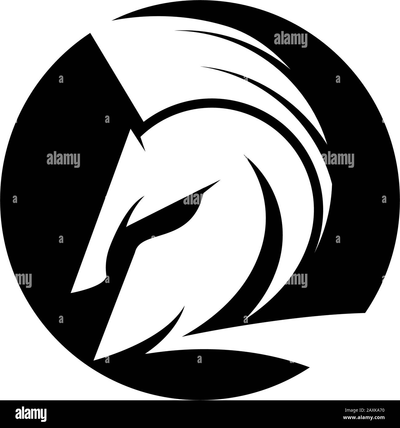 Illustration de l'icône vectorielle du casque Spartan Illustration de Vecteur