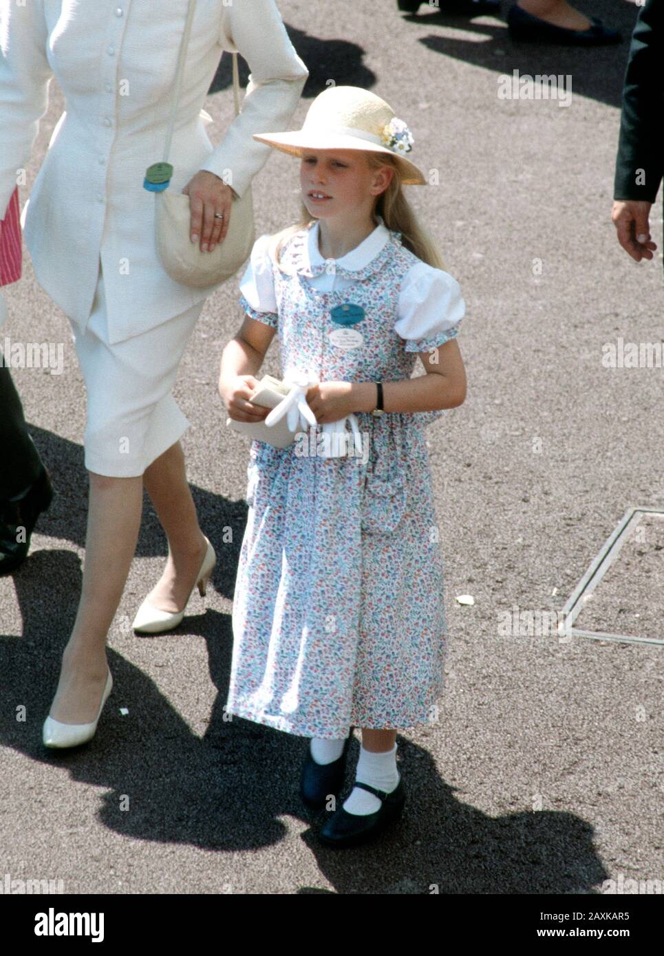 Zara Phillips Aux Courses De Royal Ascot, Angleterre Juin 1989 Banque D'Images