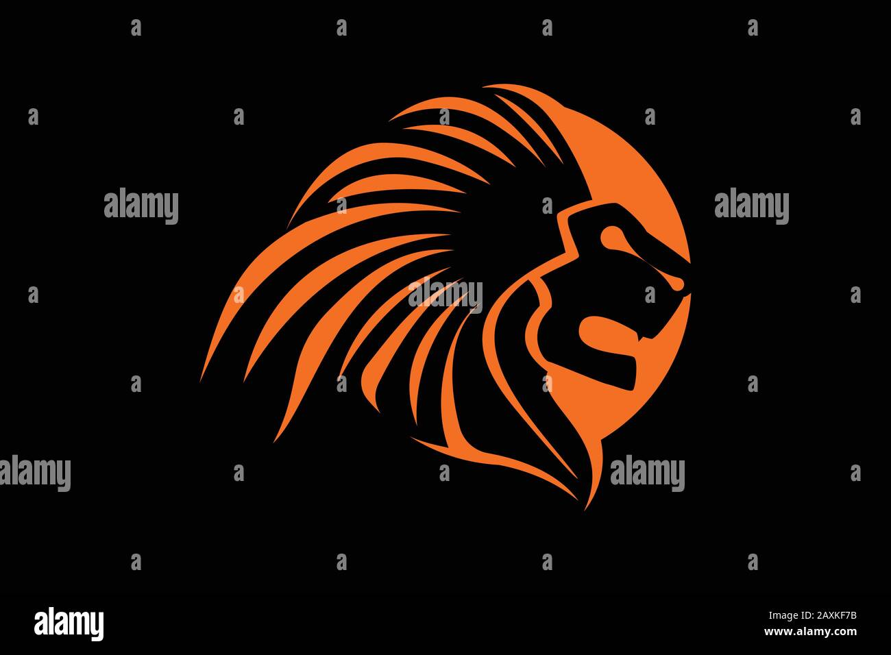 Logo Lion Head Illustration Du Modèle Vectoriel, Joker Lion Head Mascot Illustration de Vecteur