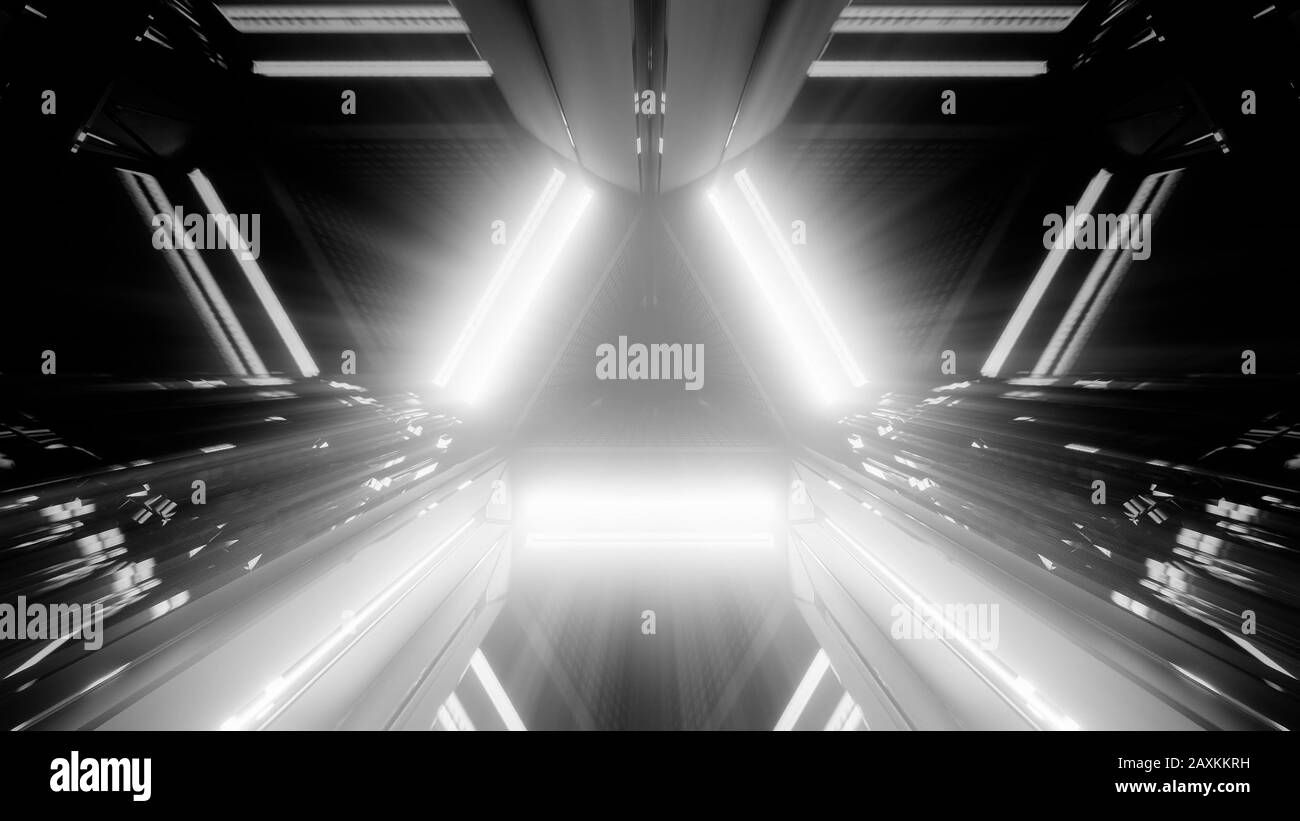 Illustration de lignes blanches qui forment un triangle Banque D'Images