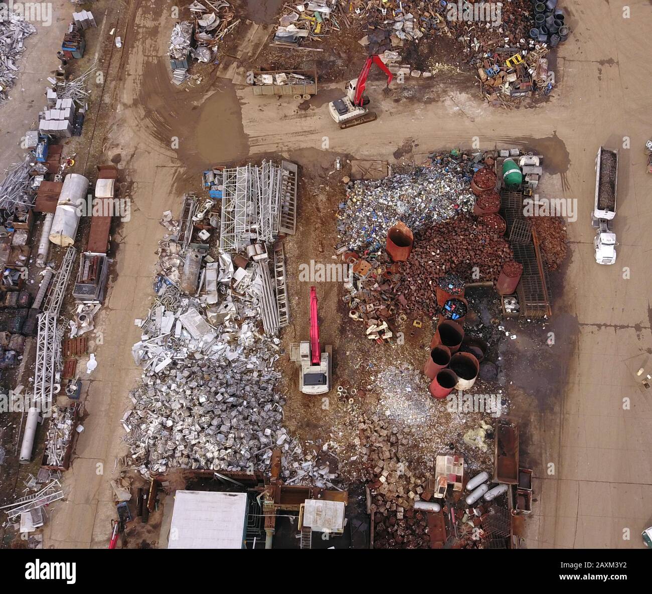 Drone aérienne Metal Scrayard recyclage Cincinnati Ohio États-Unis Banque D'Images