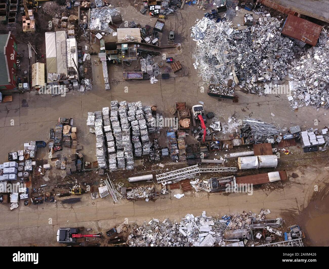 Drone aérienne Metal Scrayard recyclage Cincinnati Ohio États-Unis Banque D'Images