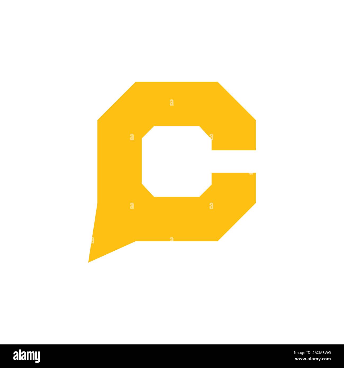 lettre c bulle parler géométrique logo vecteur Illustration de Vecteur