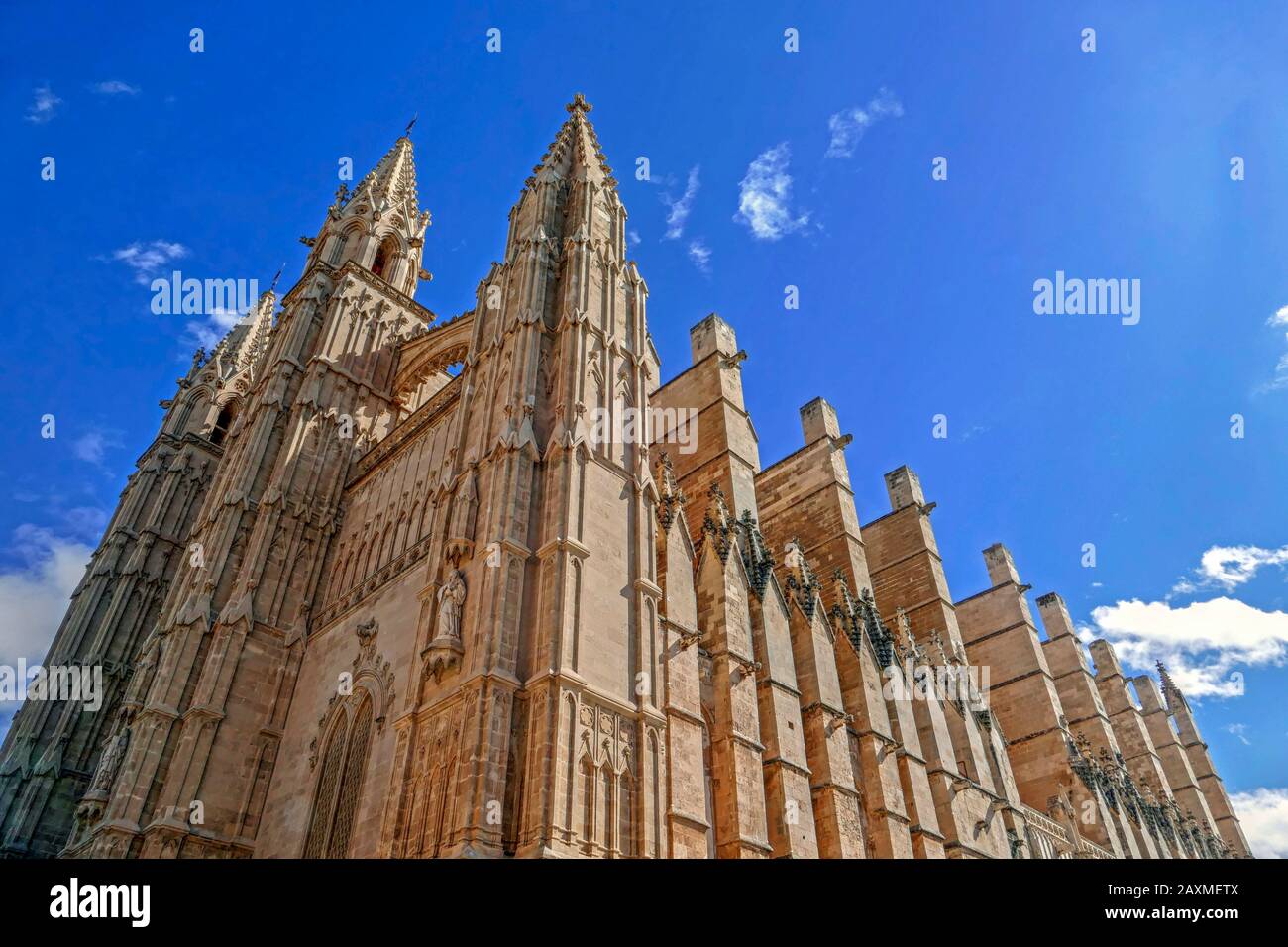 Cathédrale La Seu, Palma de Mallorca, Majorque, Îles Baléares, Espagne Banque D'Images