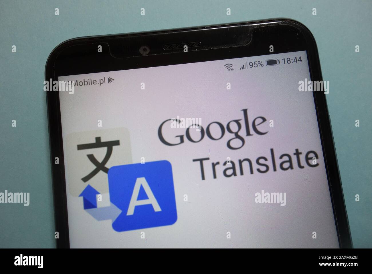 Logo Google Translate sur smartphone Banque D'Images