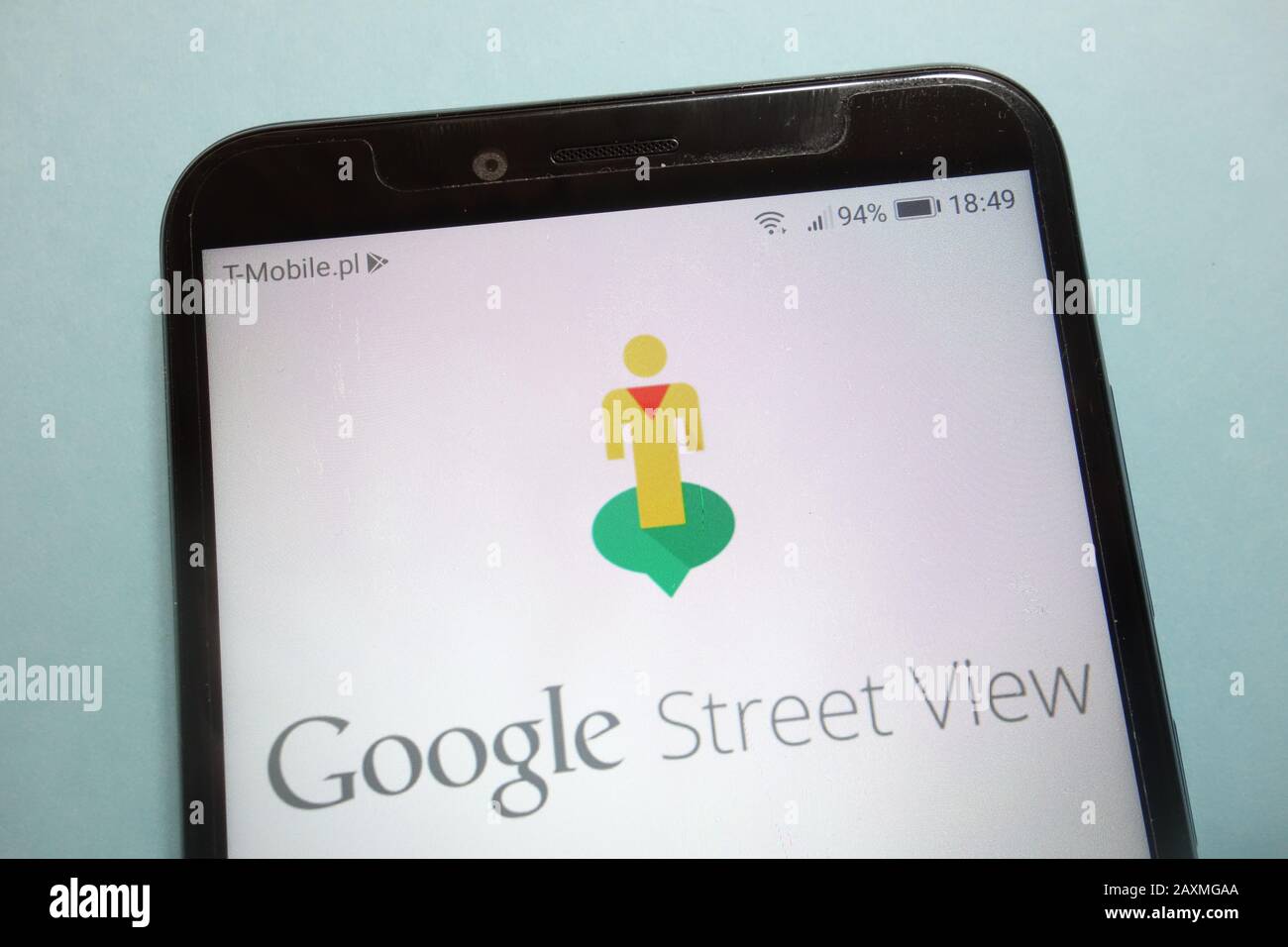 Logo Google Street View sur smartphone Banque D'Images