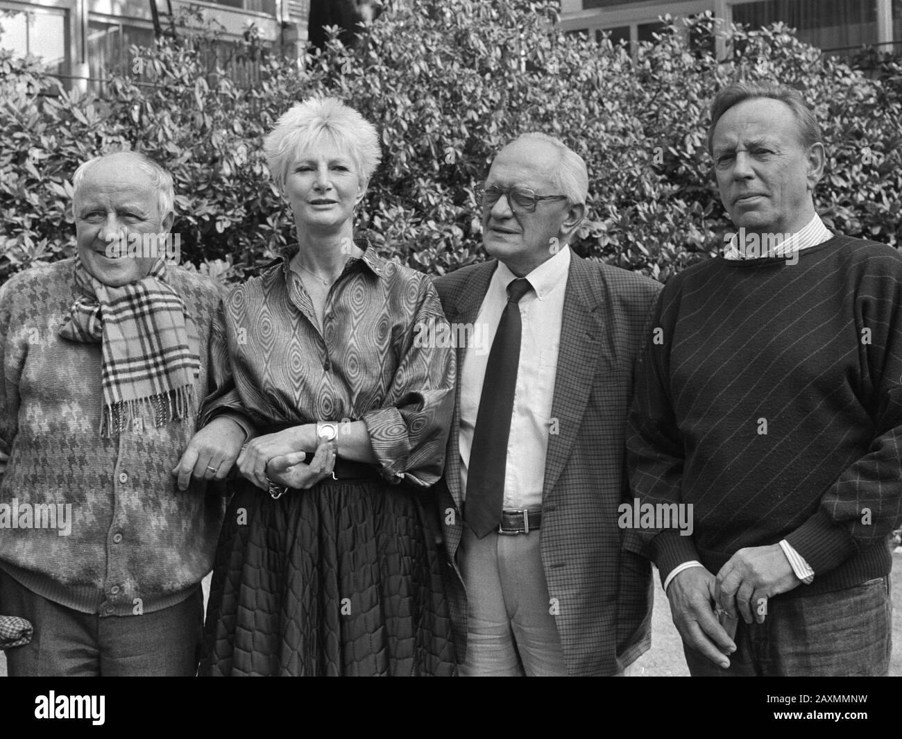 Les protagonistes de la série TV The BrekersÂ; v.l.n.n. Johnny Kraaijkamp, ​​AdÃ¨le Bloemendaal, Sacco van der Made, Reich the Gooyer 26 septembre 1985 Banque D'Images