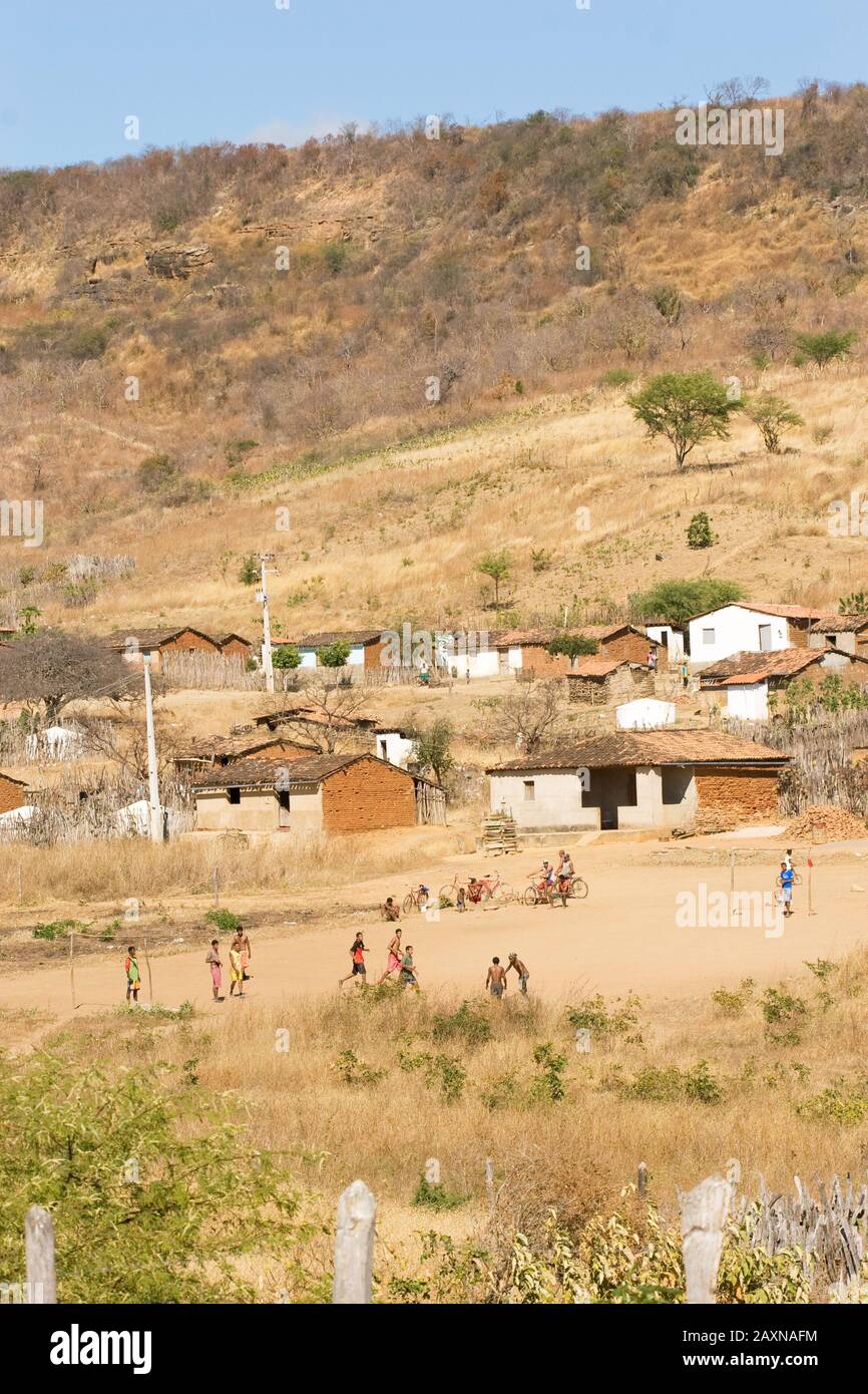Déplacement du quartier du Centre de Caracol, Caracol, Piauí, Brésil Banque D'Images