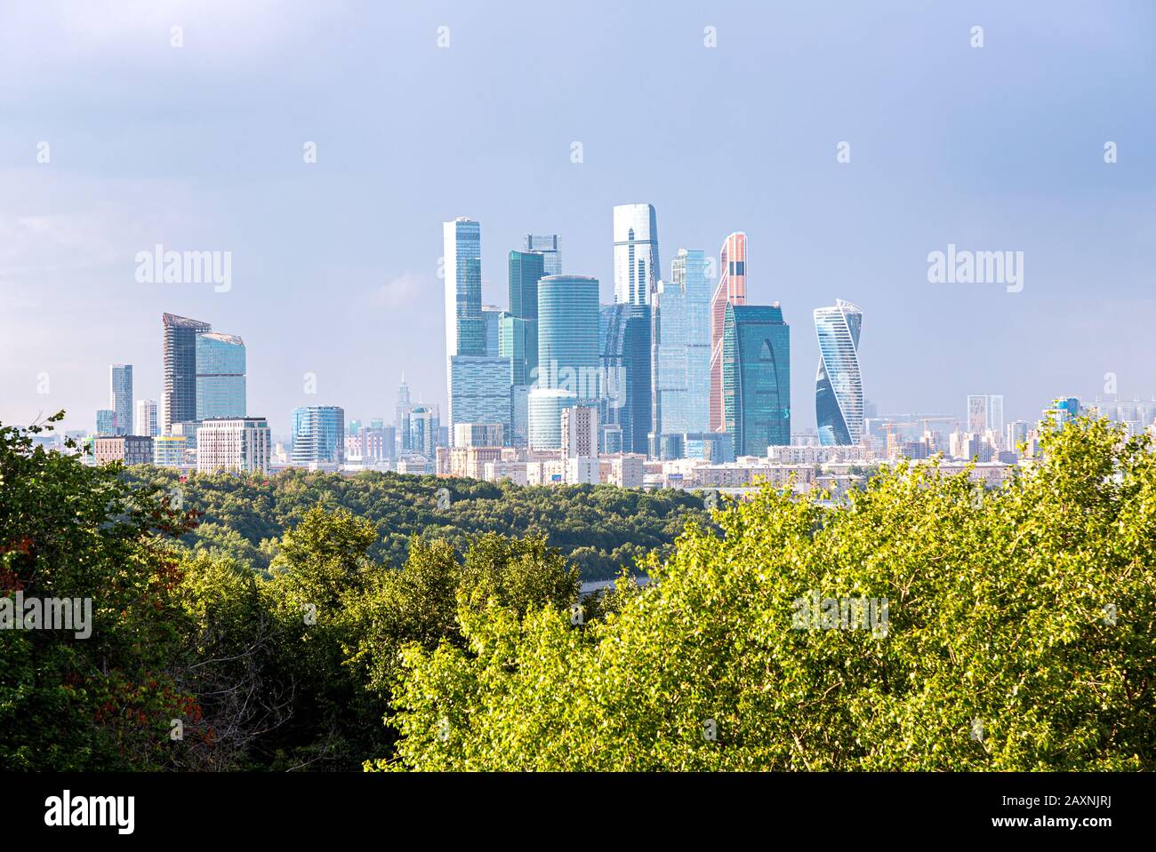 Moscou, Russie - le 9 juillet 2019 : Gratte-ciel du complexe de la ville de Moscou. Centre d'affaires international de Moscou. Les bâtiments modernes à Moscou Banque D'Images
