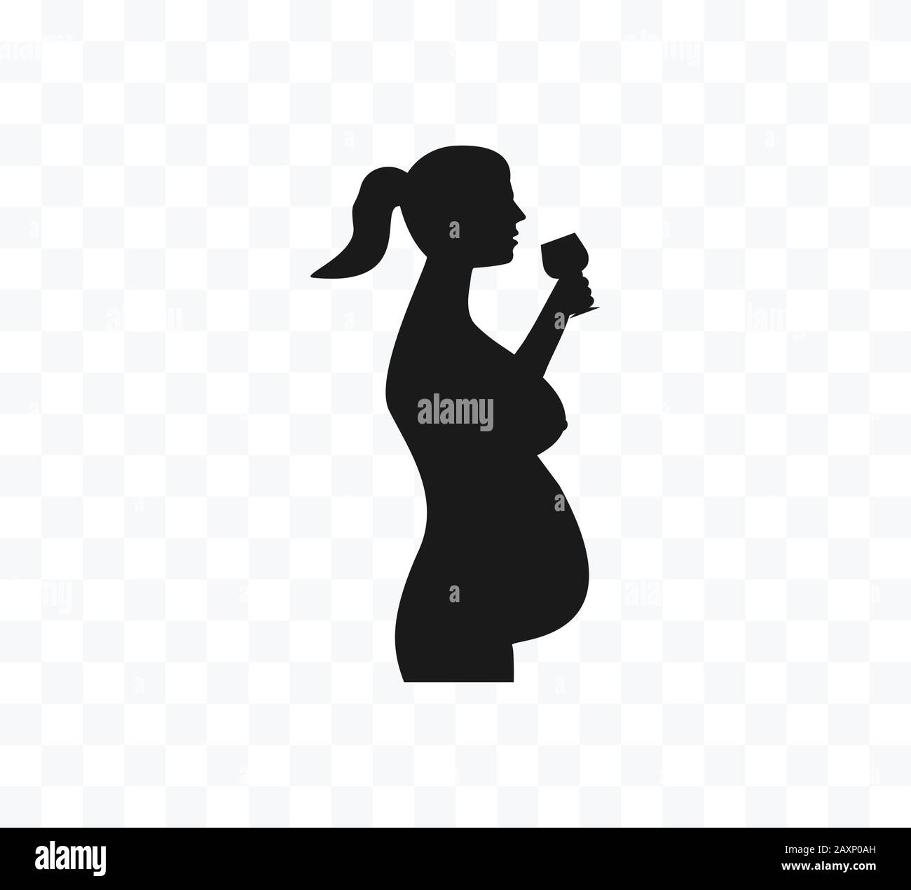 Danger pour les femmes enceintes, ne pas boire. Illustration vectorielle.  Plat Image Vectorielle Stock - Alamy
