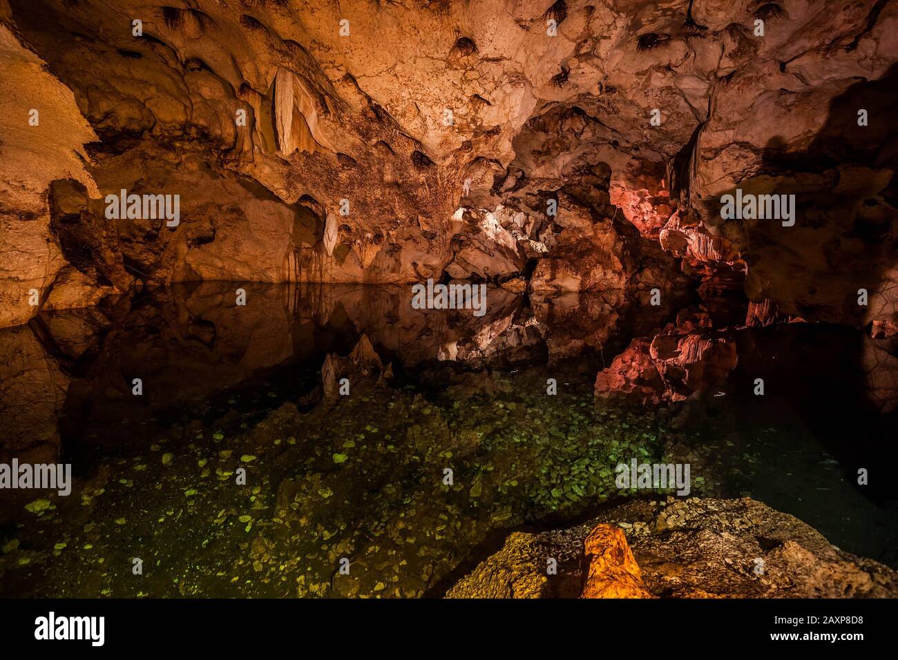 Grottes vertes grottes en Jamaïque destination touristique pittoresque Banque D'Images