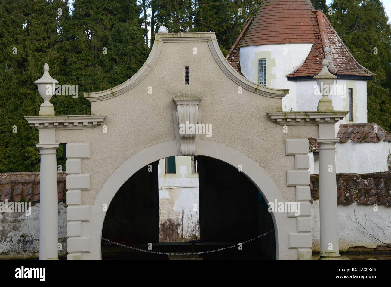 Village hollandais, Craigtoun Park, St Andrews, Fife le jour ensoleillé de février Banque D'Images