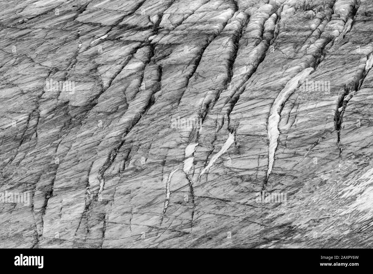 L'extérieur du glacier de Mullwitzkees, sous la Großvenediger (3666m), dans le Tyrol oriental, en Autriche Banque D'Images