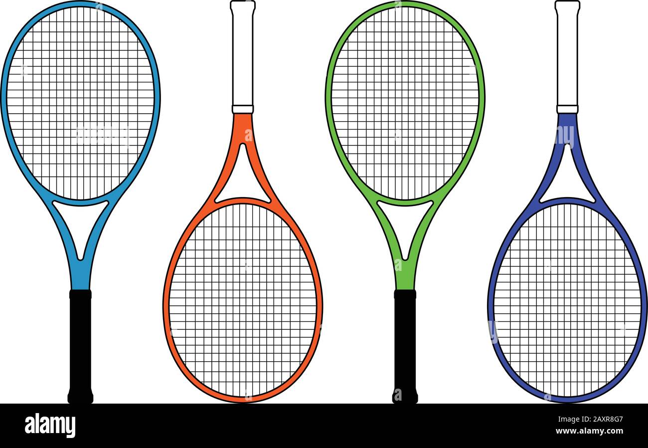 Raquettes de tennis pour le jeu. Icône plate. Illustration vectorielle Illustration de Vecteur