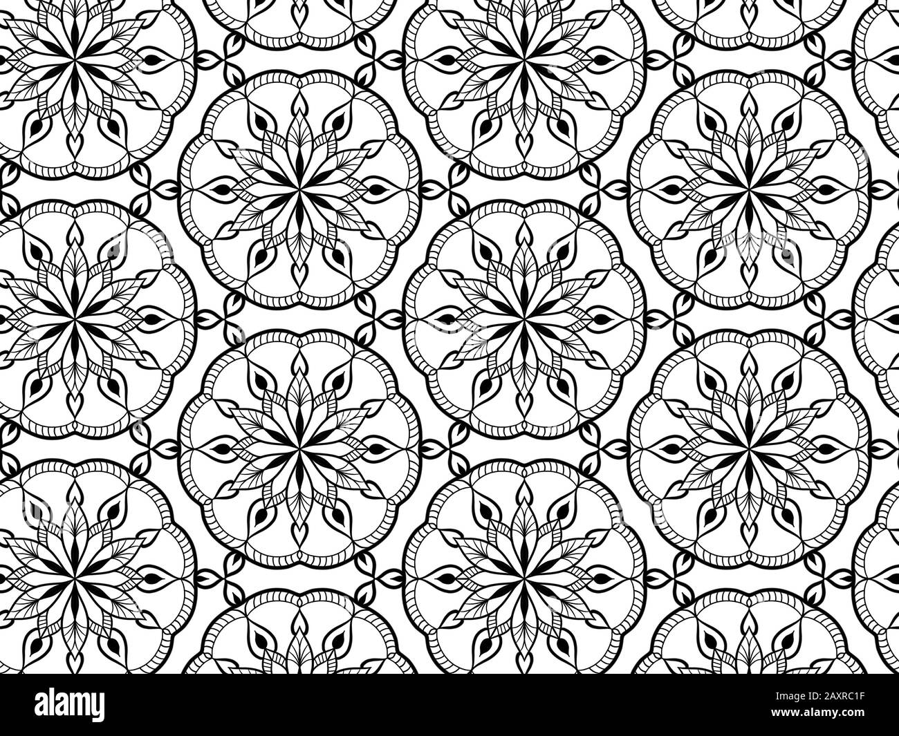4 000 illustrations Mandala Transparentes sur fond blanc. Banque D'Images