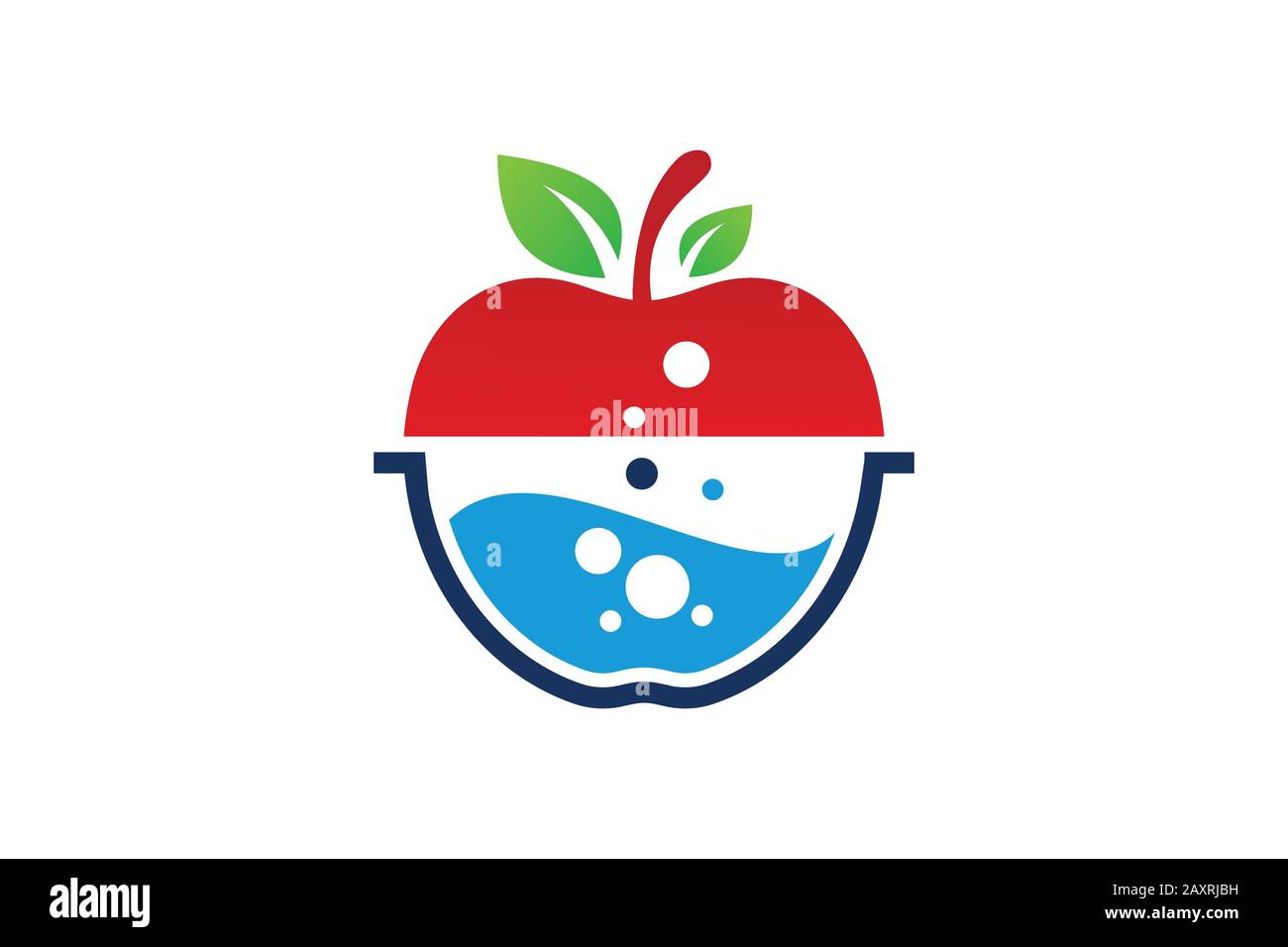 Modèle de logo fruit Lab Design Vector, symbole du logo Lab Apple, Illustration de Vecteur