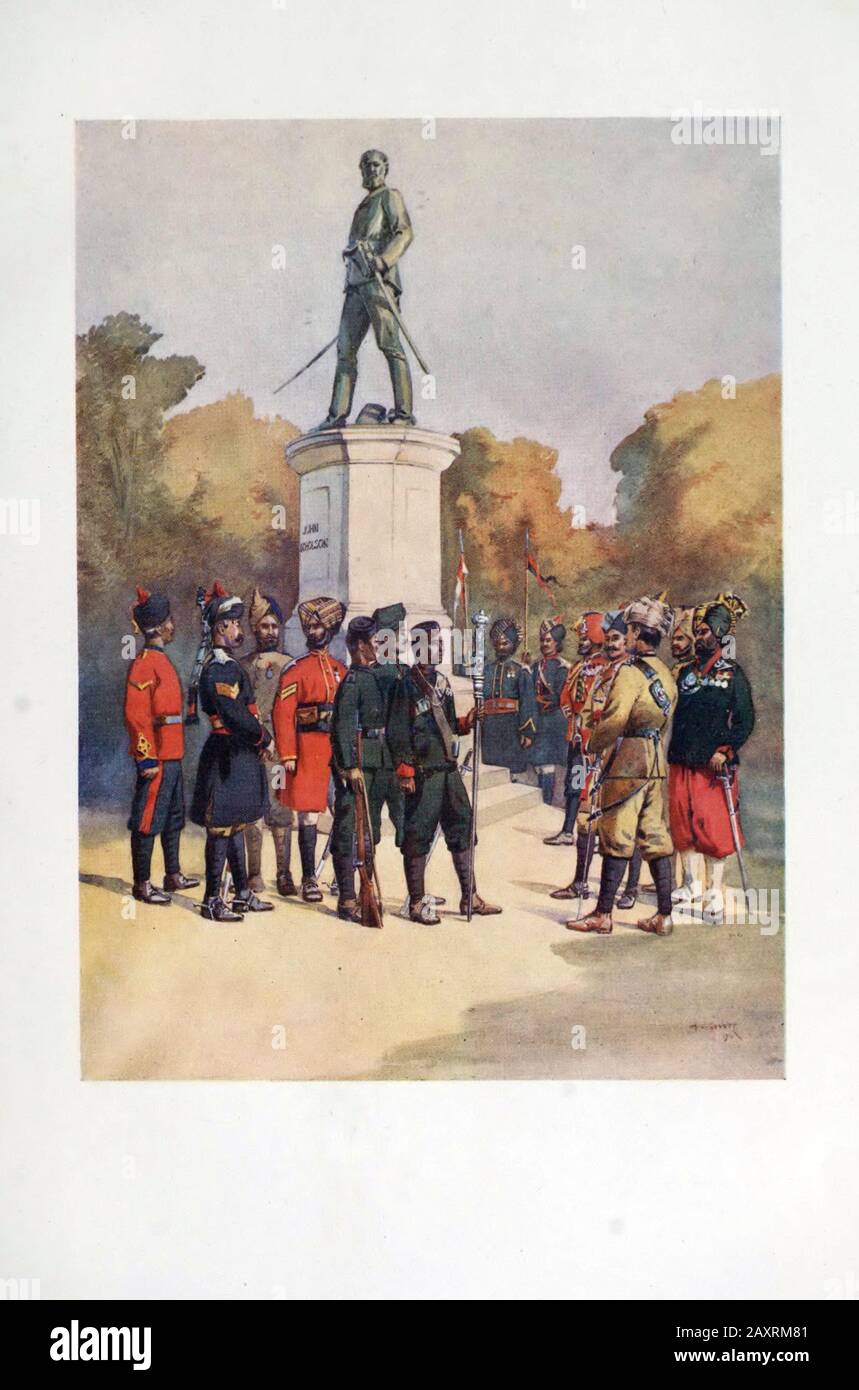 Armées de l'Inde. Par l'unité de thérapie principale Lovett. Londres. Corps présent au siège et à l'assaut de Delhi, 1857. Au premier plan sur le côté gauche (de gauche à droite) Banque D'Images