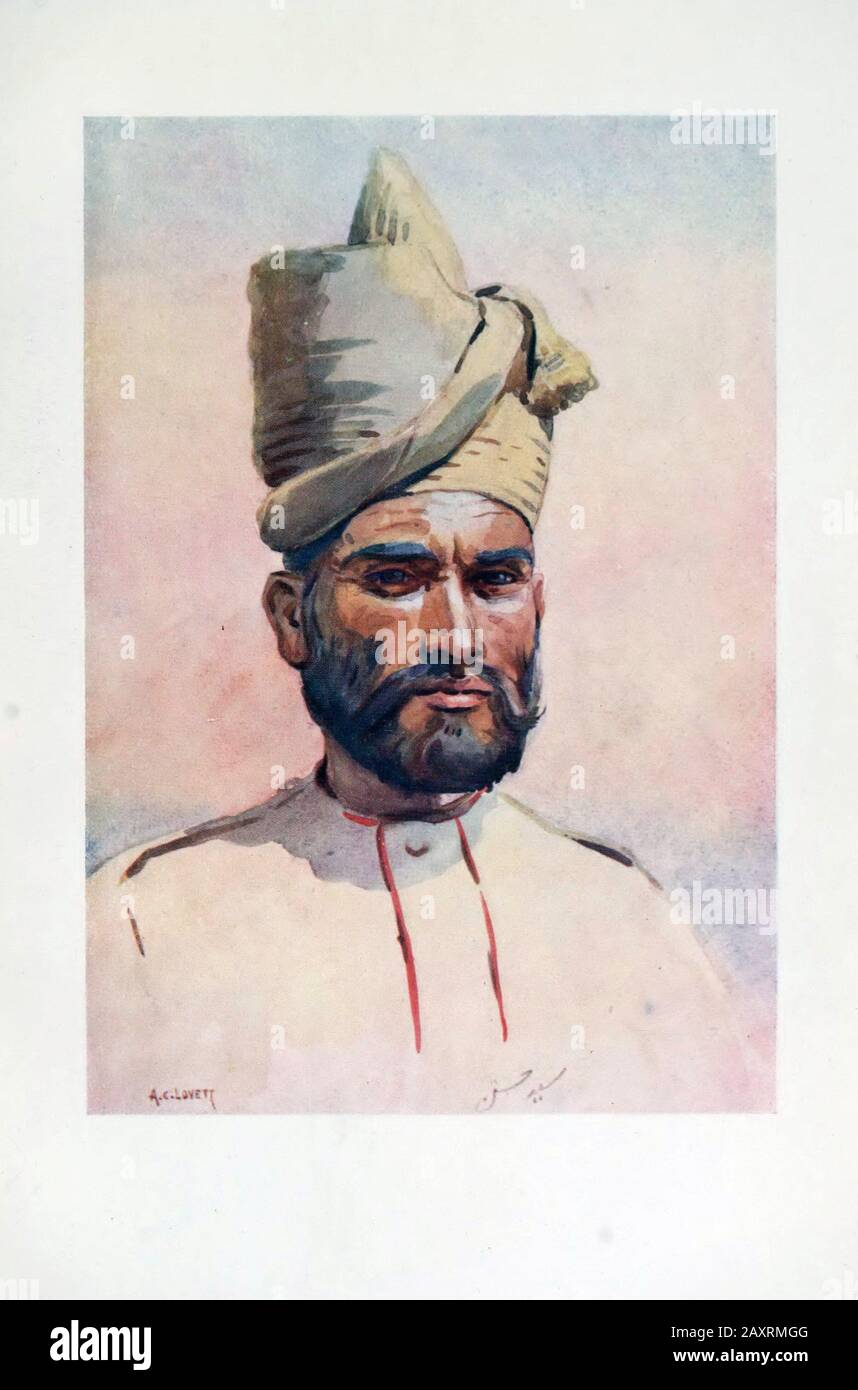 Armées de l'Inde. Par l'unité de thérapie principale Lovett. Londres. 1911. 26 Punjabis Malikdin Khel {Afridi) Banque D'Images