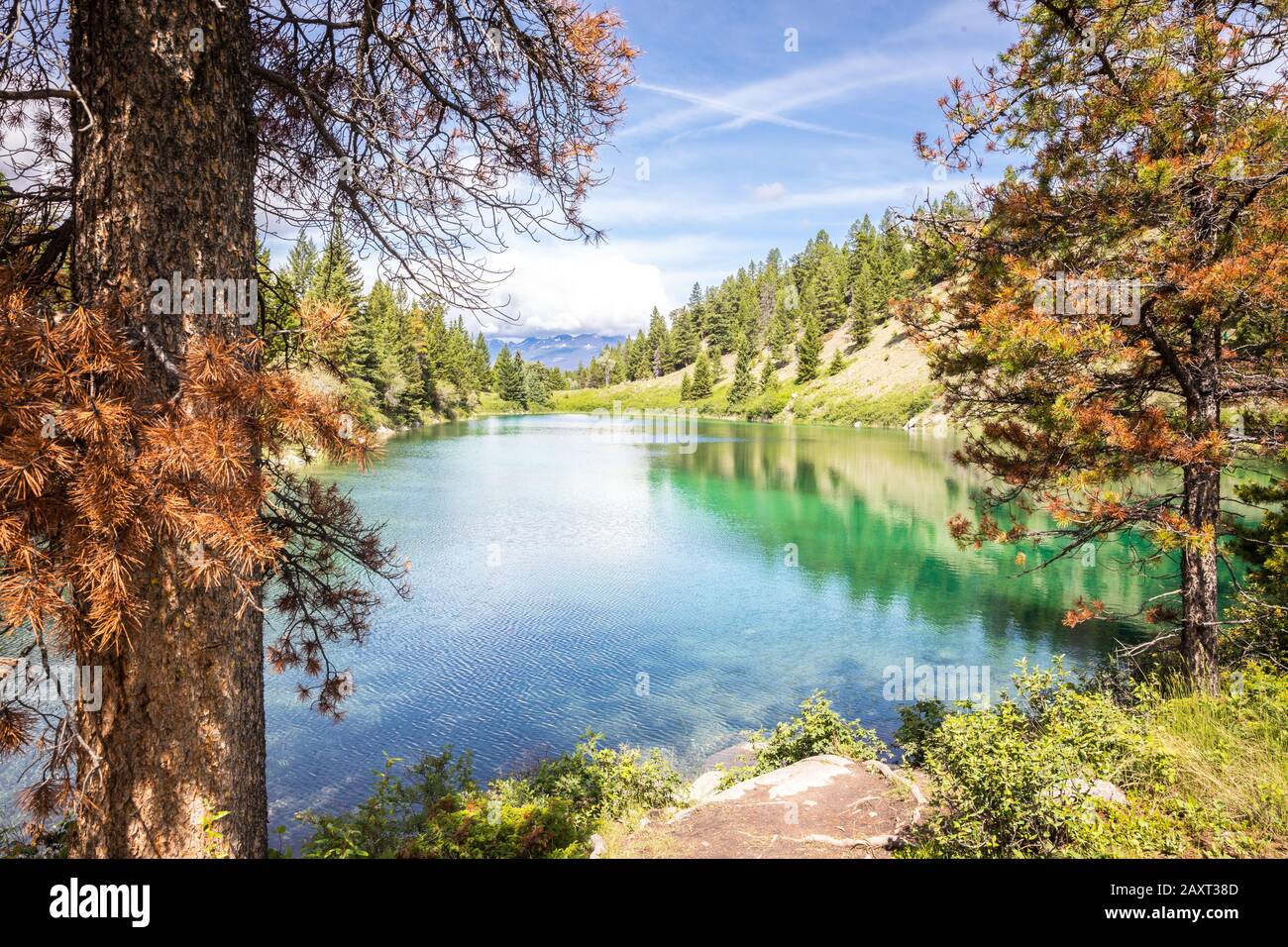 Lac de la vallée Des Cinq lacs, parc national Jasper, Canada Banque D'Images