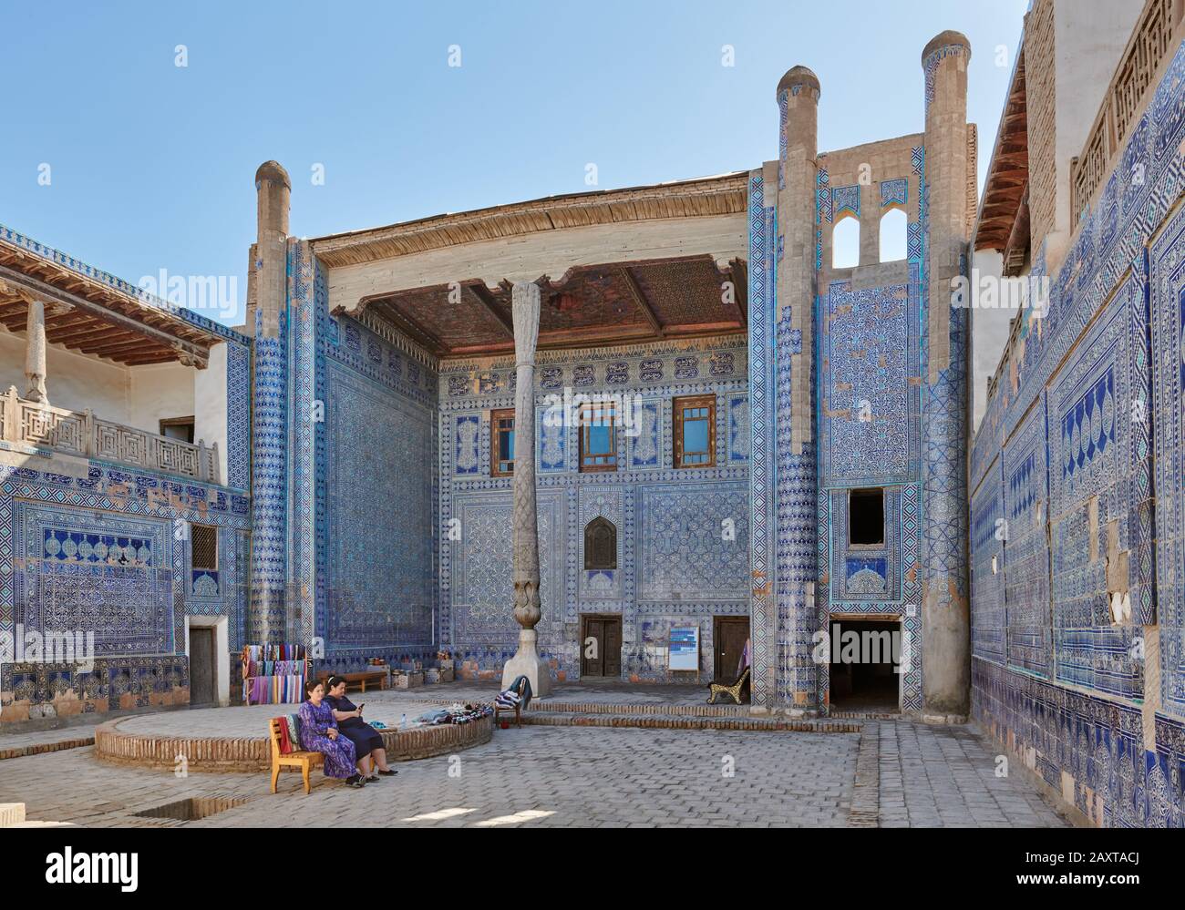 Cour intérieure du palais de Tash Khhhhrili ou de Toshhovli, Itchan-Kala, Khiva, Ouzbékistan, Asie centrale, Banque D'Images