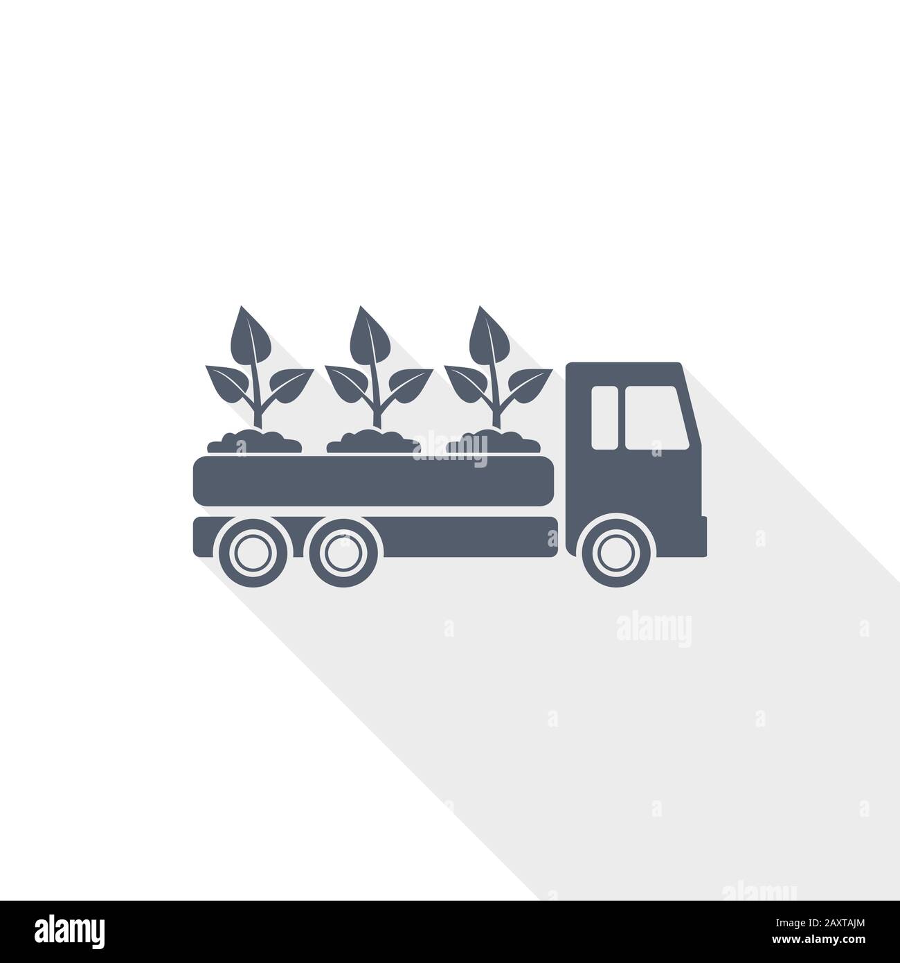 Icône vecteur de camion, plantes et arbres concept de livraison plate illustration dans eps 10 Illustration de Vecteur