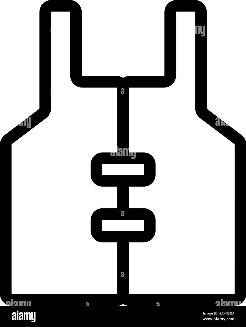 Vecteur d'icône de gilet de sauvetage. Illustration du symbole de contour isolé Illustration de Vecteur
