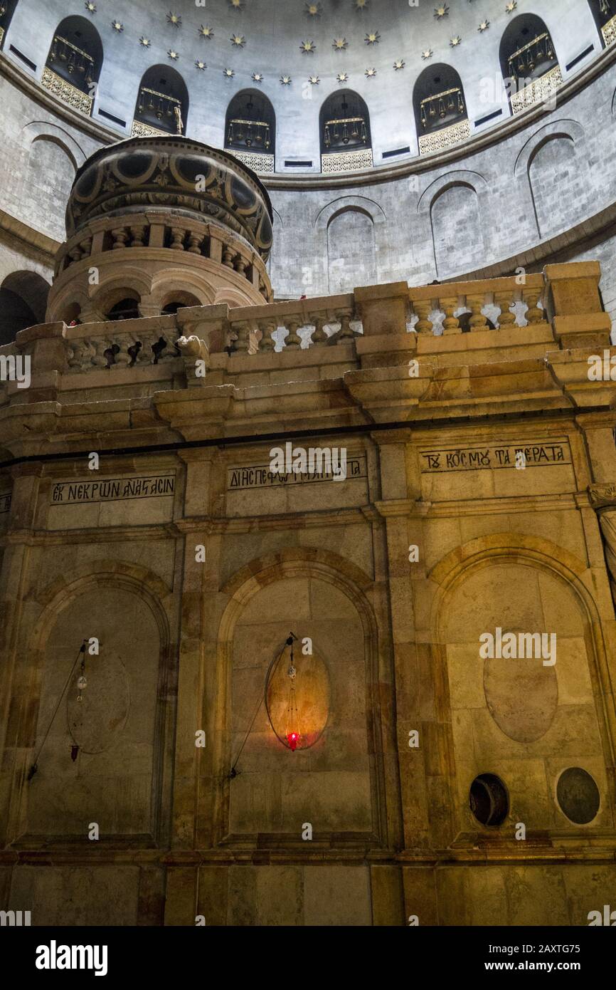 Jérusalem, Israël - 12/20/2019: Église de la tombe de Jesu Christi. Banque D'Images