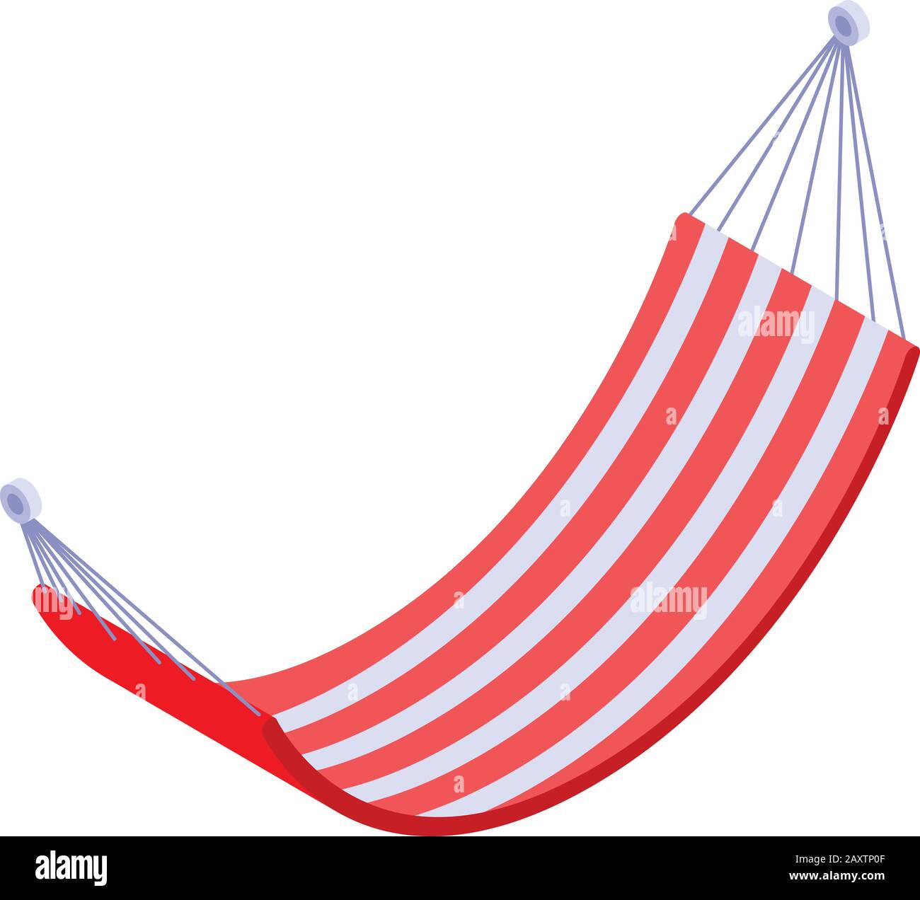 Icône hamac à rayures, style isométrique Illustration de Vecteur