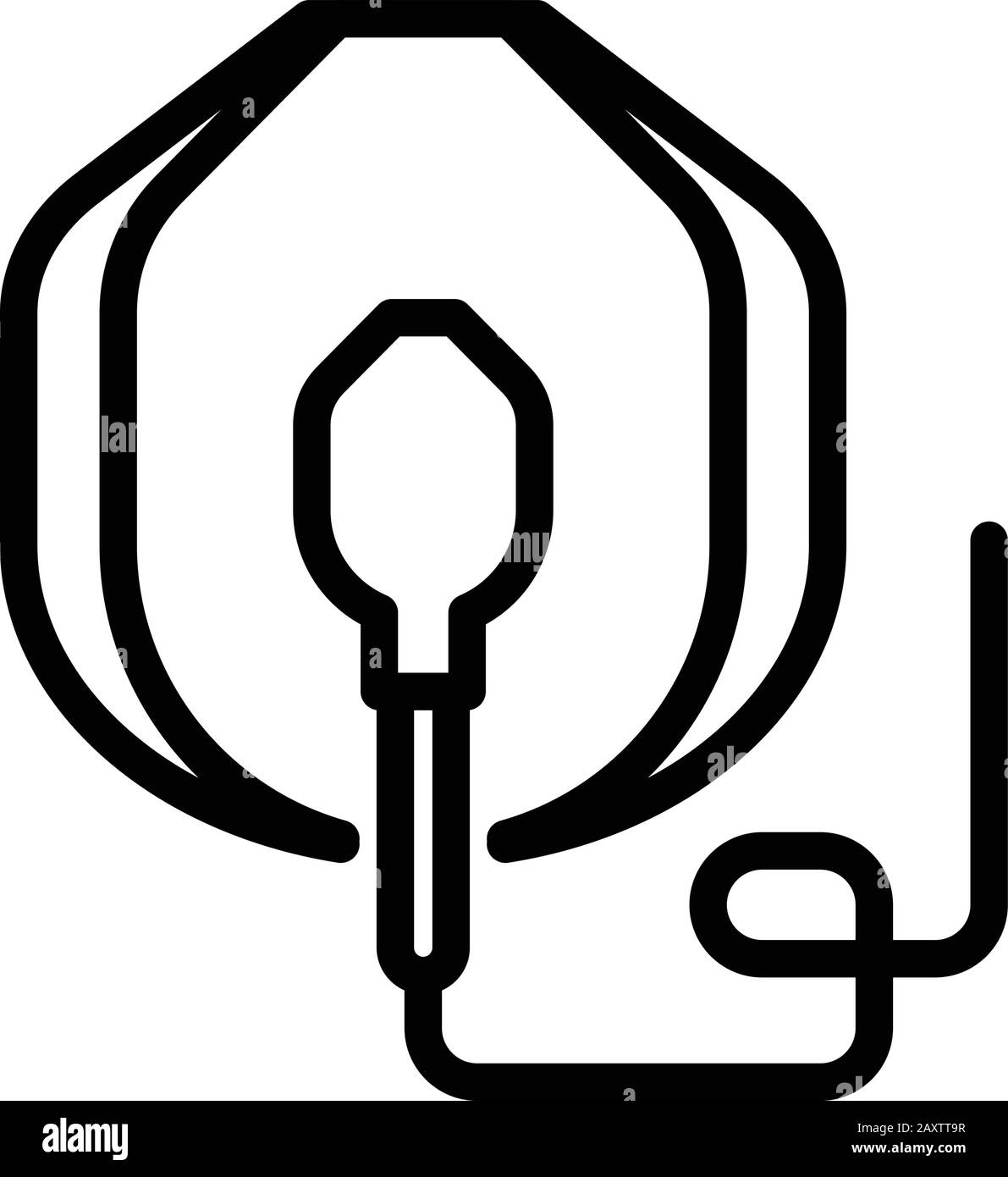 Icône masque d'anesthésie, style de contour Illustration de Vecteur