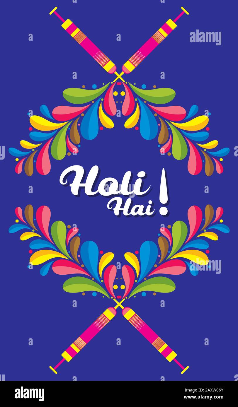 Festival indien des couleurs, célébration Heureuse de Hali. Fond coloré abstrait Illustration de Vecteur