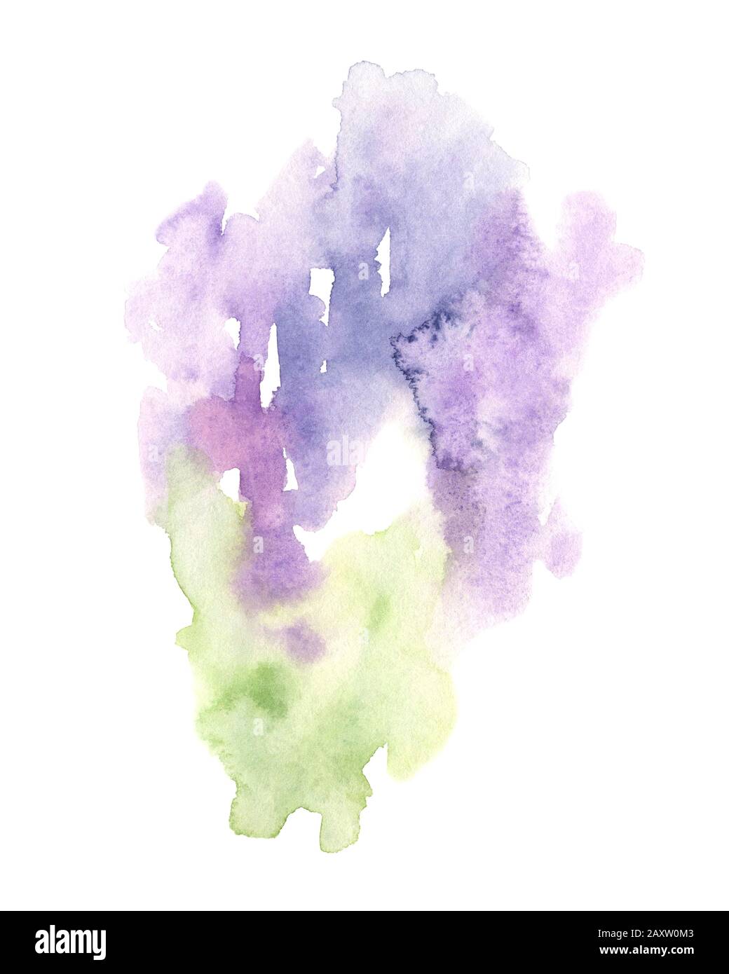 Aquarelle arrière-plan abstrait en couleur lavande Banque D'Images