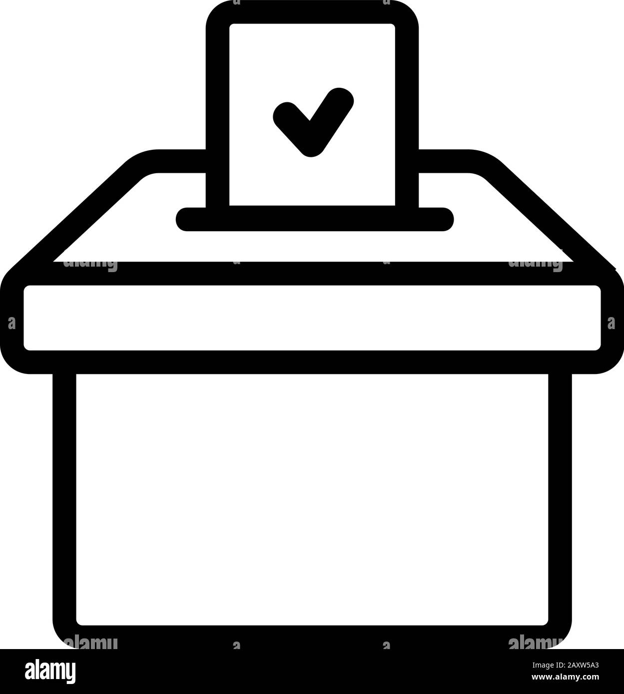 vecteur d'icône de vote de sélection. Illustration du symbole de contour isolé Illustration de Vecteur