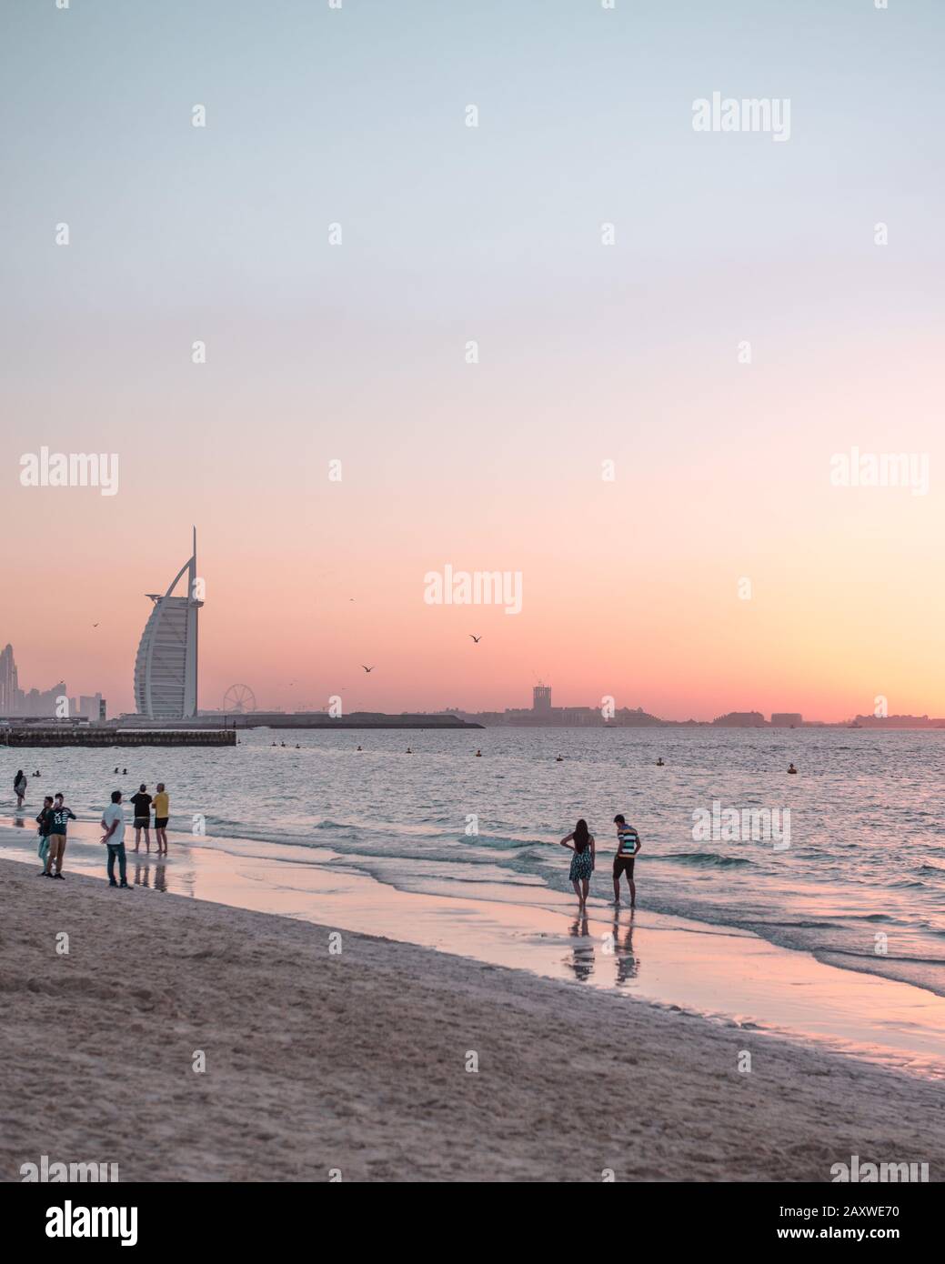 Kite Beach, Dubaï, Émirats Arabes Unis Banque D'Images